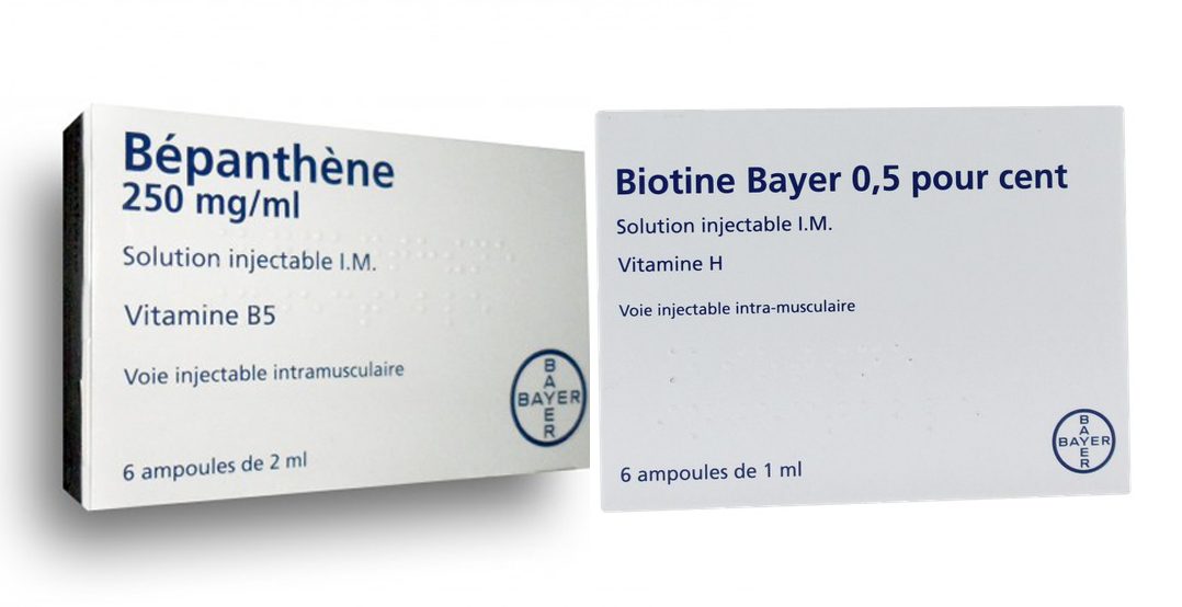 حقن بيوتين للشعر - حقن Biotine & Bepanthene علاج تساقط الشعر