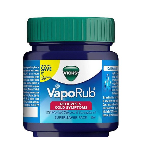 Vicks Vaporub 50 g مرهم التدليك لعلاج البرد وتسكين الألم